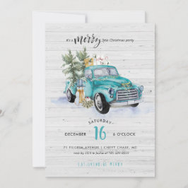 Rustic Farmhouse Lastbil | Juldagen Julfest Inbjudningar
