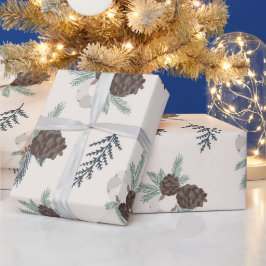 Rustic Farmhouse Pinecone, Papper julinsvällning Presentpapper
