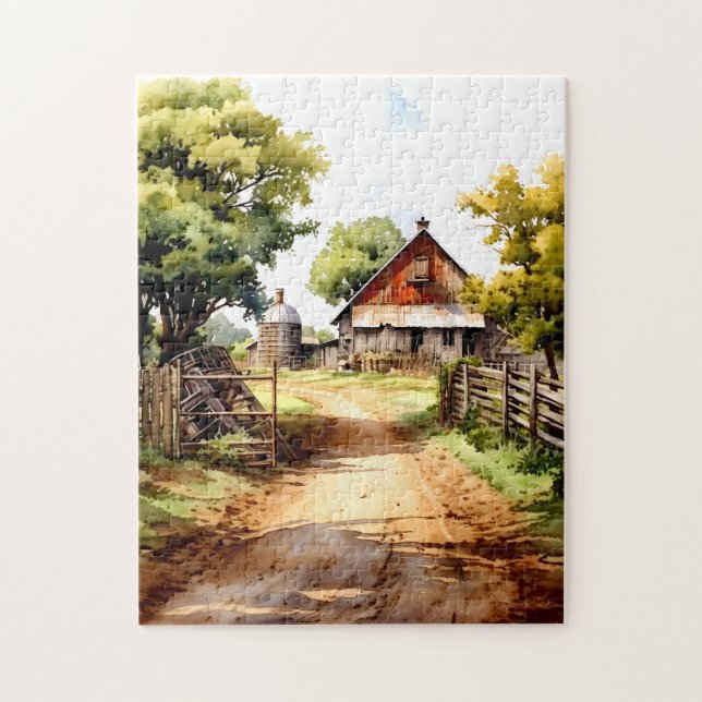 Rustic Farmhouse Puzzle Pussel (Vertikal)