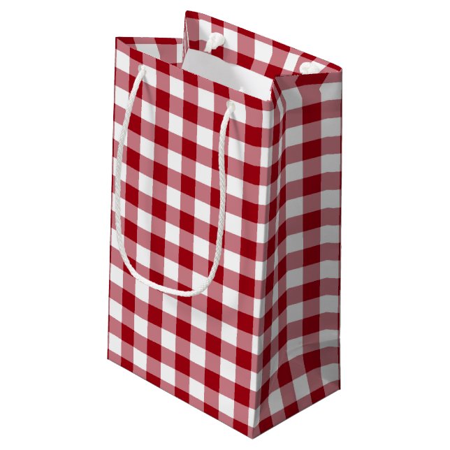 Rustic Farmhouse Red Checks Mönster (Baksidan Vinklad)