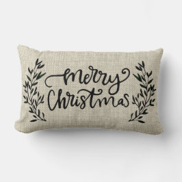 Rustic Farmhouse Stil Laurel God jul Lumbarkudde