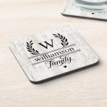 Rustic Farmhouse Stil Monogrammed Family Namn