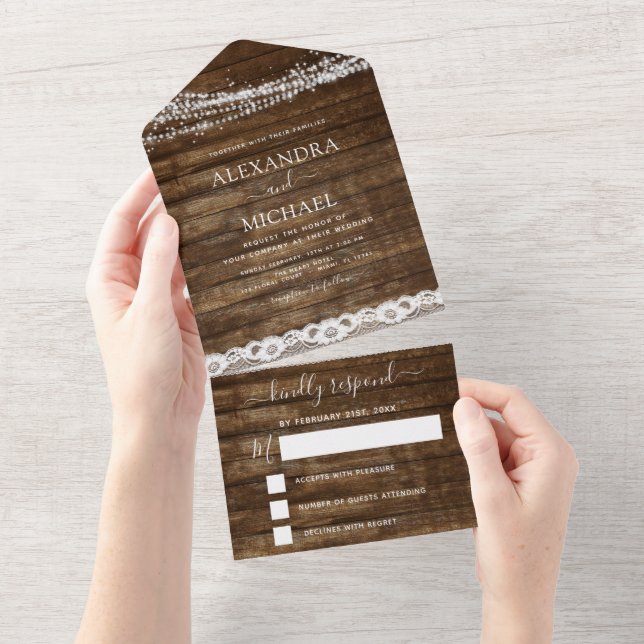 Rustic Farmhouse String Ljus Snöre Bröllop OSA (Tearaway)