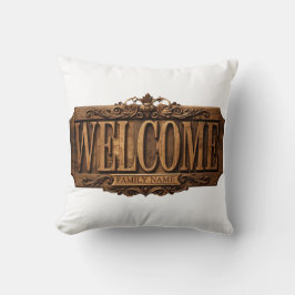 Rustic Farmhouse "Welcome" (välkomstskylt) med Per Kudde