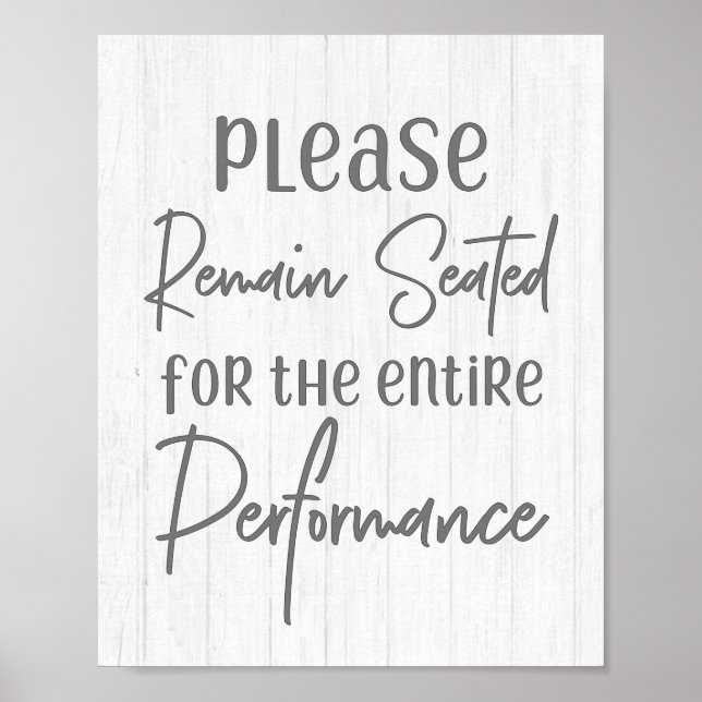 Rustic Farmhouse White Wood, var vänlig och sitt s Poster (Framsidan)