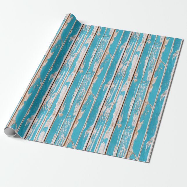 Rustic Farmhouse Wood  Presentpapper (Utrullad)