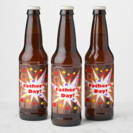 Rustic Fars dag Ölflaska Etikett