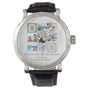 Rustic Fars dag Photo Collage Armbandsur