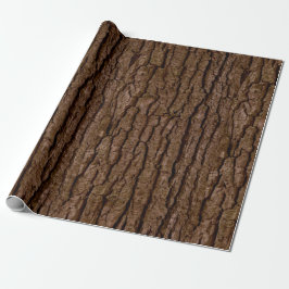Rustic Faux Biet av Wood Grain Träd Bark Presentpapper