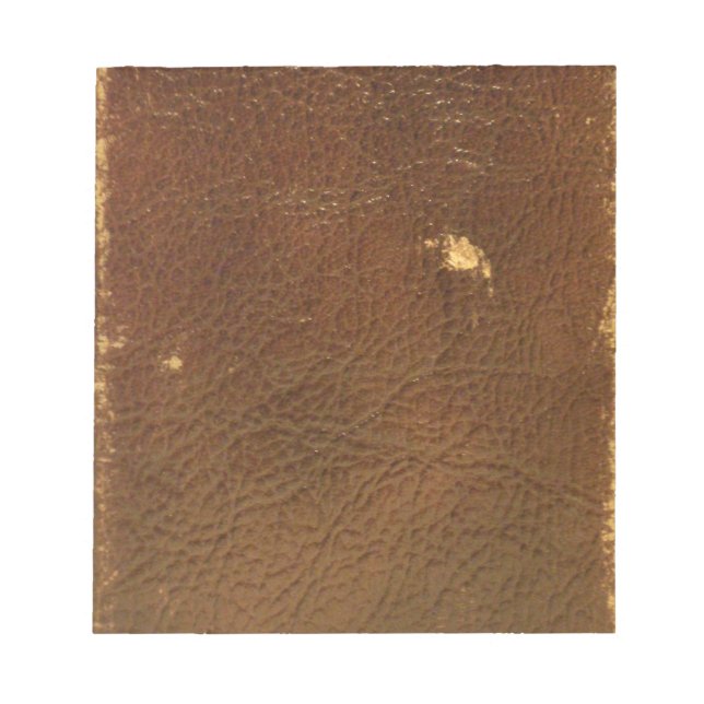 Rustic Faux Brown Leather Anteckningsblock (Framsida)