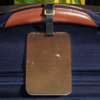 Rustic Faux Brown Leather Bagagebricka