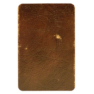 Rustic Faux Brown Leather Magnet