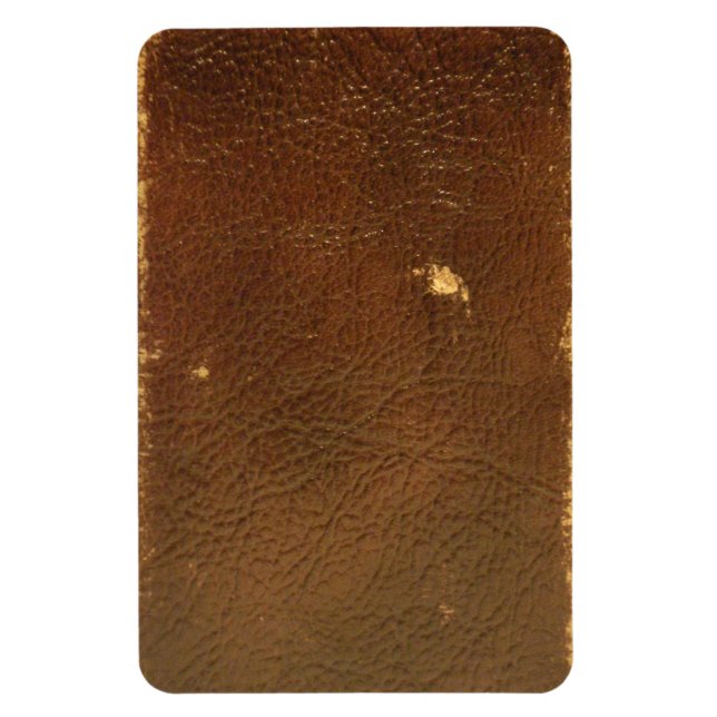 Rustic Faux Brown Leather Magnet (Vertikal)