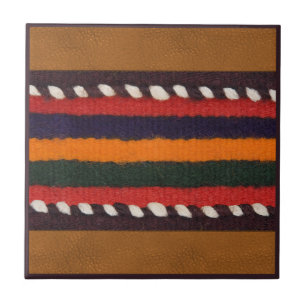 Rustic Faux Leather Ethnic Rand Boho Western Kakelplatta
