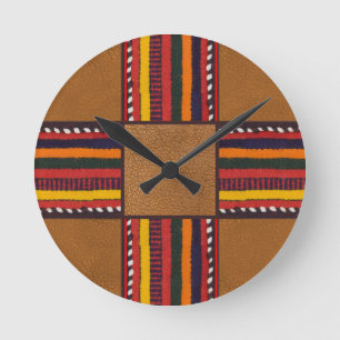 Rustic Faux Leather Ethnic Rand Kor Western Rund Klocka