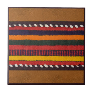 Rustic Faux Leather fold Ethnic Rand Western Kakelplatta