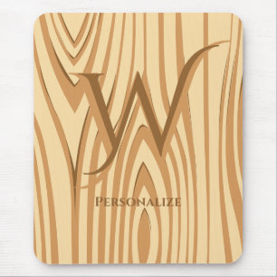 Rustic Faux Nedfläckad Brown Wood Personlig Anpass Musmatta