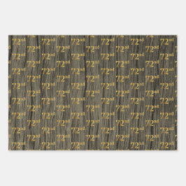 Rustic Faux Wood Grain, Elegant Faux Guld (72:a)