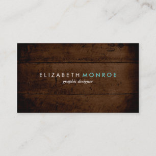 Rustic Faux Wood Visitkort