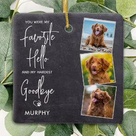 Rustic Favorite Hej Hund Photo 3 Pet Memorial Julgransprydnad Keramik