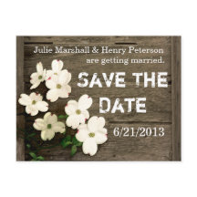 Rustic Fence med Flowers Bröllop spara datum
