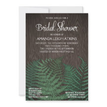 Rustic Fern Bröllop Inbjudningskort för möhippa