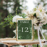 Rustic Fern Grönt Foliage Emerald Bröllop Bordsnummer<br><div class="desc">Vi presenterar vårt fantastiska bordsnummer i bröllop där elegans möter naturen i harmoni mellan perfekter. En mjuk, fjädrande oval ram, försedd med lush-skogsmörjning, vivel, ferns och mycket annat, vackert inställd mot en mesmeriderande grönt bakgrund. Fånga vädret av ett romantiskt skogar med den här fantastiska designen som lämnar dina gäster andlösa....</div>