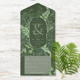 Rustic Fern Grönt Foliage Emerald No Middag
