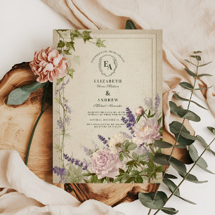 Rustic Fern och White Flower Bröllop Inbjudningar