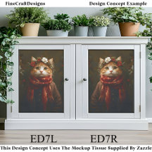 Rustic Festive Kitten, Jacka och Scarf ED7L Decoup