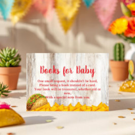 Rustic Fiesta Books for Baby Card | Neutral Taco Tilläggskort
