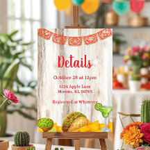 Rustic Fiesta Bridal Shower Insert Card