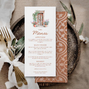 Rustic Fiesta Bröllop Card Meny