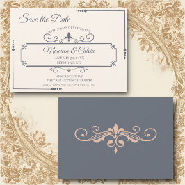 Rustic Filigree, spara datumet Inbjudningar