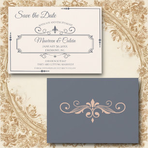Rustic Filigree, spara datumet Inbjudningar