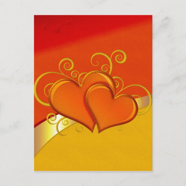 Rustic Finare Hearts Vykort (Framsida)