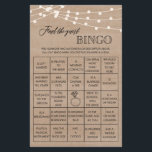 Rustic Find the gäst bingo möhippa-spel Flygblad<br><div class="desc">Njut av möhippan med de här enkla och söta spelen. Kolla in vår samling för fler möhippor i samma stil. Observera att dessa spel inte går att redigera.</div>