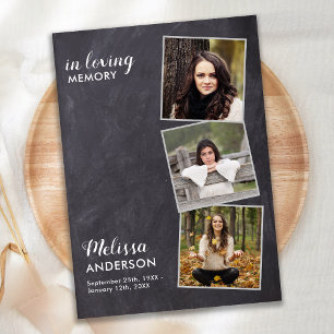Rustic Firande of Life Photo Collage Memorial Inbjudningar