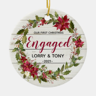 Rustic First jul Engaged Ornament