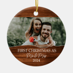 Rustic First jul som Mr. Och Mrs. Julgransprydnad Keramik