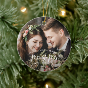 Rustic First jul som Mr och Photo Julgransprydnad Keramik