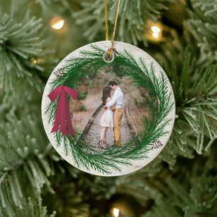 Rustic First jul - två fotojul Julgransprydnad Keramik