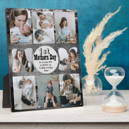 Rustic First mors dag Photo Collage Plaque