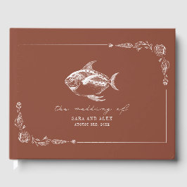 Rustic Fish Terracotta Beach Wedding Gästböcker