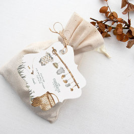 Rustic Fisherman Baby Shower Tack Gåvor Etiketter