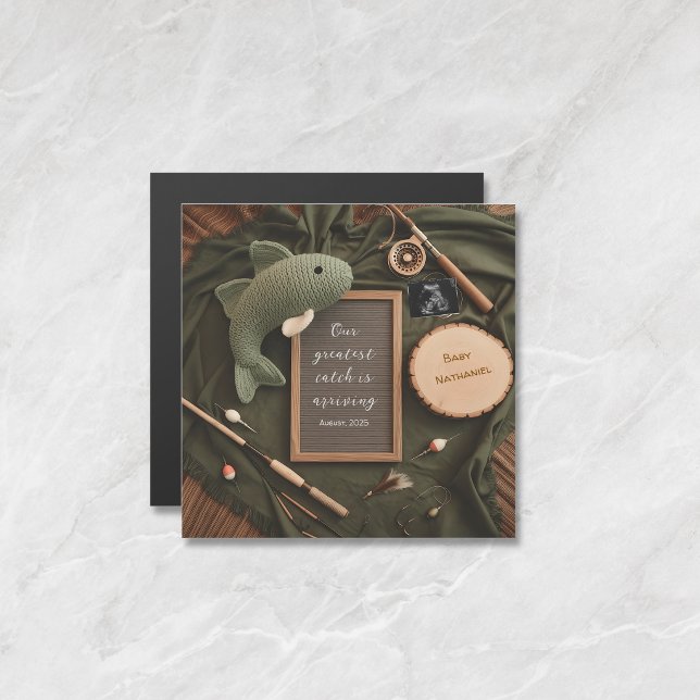 Rustic Fishing dad gift Pregnancy Announcement  (Skapare uppladdad)