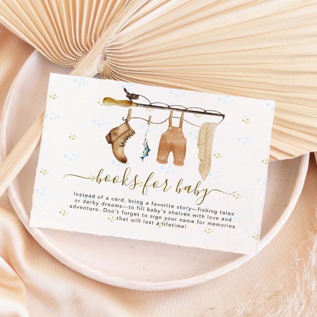 Rustic Fishing Derby Baby Shower Bokar för Baby Tilläggskort (Skapare uppladdad)
