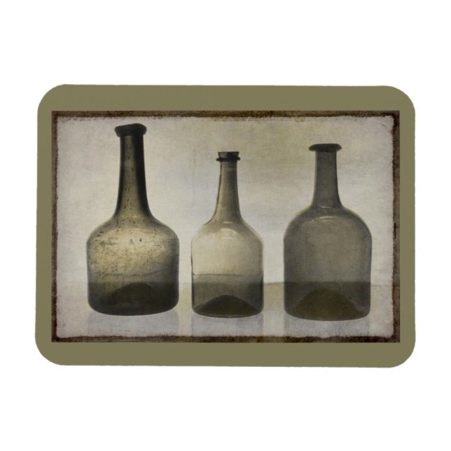 Rustic Flaskor still Life Art Magnet (Horisontell)