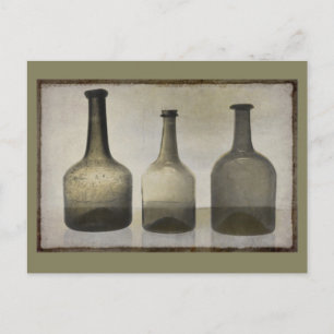 Rustic Flaskor still Life Art Vykort