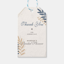 Rustic Flora Navy Blue Bridal Shower Tack